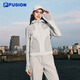 FILA FUSION斐樂(lè )潮牌梭織外套女2025新款時(shí)尚休閑拼色連帽上衣 巖層灰-GY M 165/84A/M