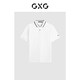 GXG男裝 夏季多色男士刺繡翻領(lǐng)Polo衫男短袖 白色 180/XL