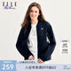 ELLE ACTIVE早春撞色棒球領夾克外套女士顯瘦運動休閑百搭拼接時尚潮流棒球服 藏青/白 XL