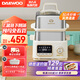 大宇（DAEWOO）電蒸鍋多功能鍋不銹鋼家用大容量蒸鍋隔水燉盅全自動(dòng)預(yù)約定時(shí)可視多用途鍋多層電蒸鍋 10L 【白色】雙層