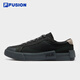 FILA FUSION斐樂潮牌男鞋POP滑板生活鞋2025秋季新款休閑鞋帆布鞋 黑/斑皮棕-BB 42
