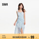 森馬（Semir）連衣裙女設(shè)計(jì)感荷葉邊2025夏季吊帶暈染碎花雪紡裙109325114009