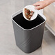 莎愛(ài)潔垃圾桶家用大容量簡(jiǎn)約衛生筒客廳衛生間紙簍雜物桶廚房果皮清潔箱 壓圈固定加厚耐用【大號格調灰】