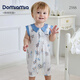 DOMIAMIA嬰兒連體衣夏季薄款衣服翻領(lǐng)哈衣爬爬服短袖Polo衫清涼夏裝 辰星伯特 90cm