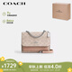 蔻馳（COACH）【品牌直供】KLARE女士小號(hào)印花風(fēng)琴包單肩斜挎包人造革配牛皮革