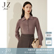 玖姿（JUZUI）商場同款休閑日常寬松襯衫毛衫女冬款JWCD30605 粉紅 XL