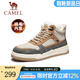 駱駝（CAMEL）官方店 秋冬季男鞋高幫板鞋子保暖加絨棉鞋 GE122W7691M 沙灰(絨毛) 41
