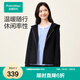 全棉時(shí)代（PurCotton）2024冬女士絨感空氣層外套 155/80A 藍(lán)色,1件裝 黑色 170/XL