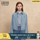 Teenie Weenie小熊牛仔外套女2025年春季新款刺繡簡約休閑短款夾克外套女 中藍色 M