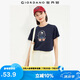 佐丹奴短袖t恤女純棉法式漫畫(huà)印花趣味減齡圓領(lǐng)體恤13324330