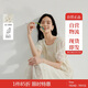 茵曼法式釘花刺繡串珠收腰女裝圓領(lǐng)連衣裙2025春季新品裙子 梨花杏 M