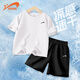貴人鳥(niǎo)童裝男童夏季運動(dòng)套裝中大童透氣速干短袖兩件套兒童短褲