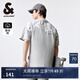 杰克·瓊斯（JACK&JONES）25年男裝春夏重磅純棉寬松休閑多色短袖T恤男小眾個(gè)性上衣情侶款 G41淺花灰色 M