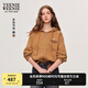 Teenie Weenie小熊連帽衛(wèi)衣女2025年春季新款復(fù)古水洗拉鏈短款開(kāi)衫外套上衣女 棕色 S (160)