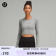 lululemon丨Swiftly Tech 女士運(yùn)動(dòng)短款長袖 T 恤 2.0 LW3GH4S 石板灰/白 M /8