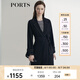 PORTS寶姿女裝 秋冬新品長(cháng)袖中長(cháng)風(fēng)衣LL9T022LWB006 黑色 S (4)