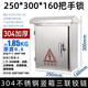 棗工不銹鋼配電箱電箱201室外304戶(hù)外防雨水監控電控家用明裝電箱 25*30*16 加厚款【304】