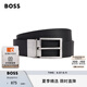 BOSS【七夕節(jié)禮物】【禮盒裝】男士2025年夏季新款牛皮雙扣腰帶 002-黑色 EU:ONESI