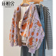 絲柏舍長(cháng)袖毛衣外套女2026春裝新款復古立體花朵寬松針織衫