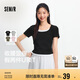 森馬（Semir）短袖t恤女短款假兩件百搭上衣25夏裝顯瘦U領(lǐng)套頭衫109325100015