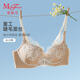曼妮芬 夢(mèng)中婚禮內衣雅丹風(fēng)無(wú)鋼圈蕾絲奢華透氣無(wú)痕舒適聚攏女士文胸 雅丹膚 75B (34)