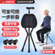 港孚德國老人拐杖凳拐杖座椅神器鋁合金手杖伸縮可折疊凳子可坐帶椅子 黑色+贈3個(gè)蜂窩腳墊