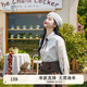 紫涵（ZIHAN）紫涵設(shè)計(jì)感長(zhǎng)袖襯衫女秋季淑女寬松顯瘦翻領(lǐng)純棉小衫襯衣 米白色 S