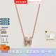 愛(ài)馬仕（HERMES）Mini Pop H項(xiàng)鏈 玫瑰金鏈條橢圓立體琺瑯項(xiàng)鏈送女友節(jié)日送禮 奶茶灰玫瑰金H147992F055 鏈長(zhǎng)40cm吊墜0.7*0.9cm