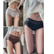 LEONISA內褲純棉襠女性感新款無痕內褲全棉襠網紗時尚蕾絲三角內褲 組合裝[白色+黑色+咖色] M (建議80-110斤)