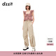 DZZIT【爆款補(bǔ)單】明星同款地素休閑褲春夏復(fù)古運(yùn)動(dòng)女3H2Q4071A 深卡其色 S