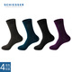 舒雅（Schiesser）男士襪子Becover系列莫代爾錦綸桑蠶絲男襪【4雙裝】E5/22345K 黑色+酒紅+孔雀藍+灰色 4雙 M 25-26cm