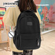 JINSHIWQ書(shū)包女初中高中生大容量雙肩包大學(xué)生電腦背包 【基礎款】黑色