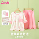 DEESHA 笛莎【7A抑菌棉】女童春夏短袖五分褲家居服套裝寶寶兩件套睡衣