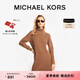 MICHAEL KORS邁克高仕 MK 女士羊毛羅紋高領(lǐng)連衣裙 淺棕色 251 XS