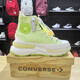 匡威（Converse）匡威RunStar新款厚底夾心增高女生檸檬黃色高幫復古帆布鞋A10070C 高幫A10070C 正碼正拍 37 (225mm)