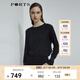PORTS寶姿 商場同款新品女裝針織長袖圓領套頭衫LL8K407KXE019 黑色 L