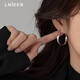Lnieer925銀針莫比烏斯耳環(huán)小眾耳釘新款2025新款耳圈耳扣女高級(jí)感耳飾 925銀針莫比烏斯耳環(huán)（兩只價(jià)）