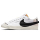 耐克NIKE板鞋女經(jīng)典緩震BLAZER LOW '77運動(dòng)鞋DQ1470-101白黑35.5