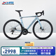 喜德盛（xds）公路車25-AD300油碟UCI車架2x10速中空一體牙盤桶軸車銀蛇480MM