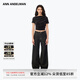 ANN ANDELMAN【胡夏同款】官方直營(yíng)秋季深藍(lán)牛仔褲直筒高腰牛仔褲 黑色 27