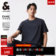 杰克·瓊斯（JACK&JONES）男裝短袖男商務(wù)通勤潮涼感華夫格logo皮標(biāo)圓領(lǐng)短袖T恤男夏季衣服 E39 水泥灰 M (175)