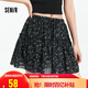 森馬（Semir）半身裙女碎花雪紡俏皮森系2025夏季設(shè)計感木耳邊蓬蓬109325120001