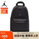 Jordan男女喬丹 PU皮 壓紋數(shù)字圖案 老花系列 雙肩包IB7652-010 黑 均碼