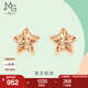 周生生七夕禮物  18K玫瑰金耳釘 薄荷系列星星 92798E定價