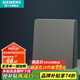 西門子（SIEMENS）開(kāi)關(guān)插座面板 開(kāi)關(guān)墻面10A強(qiáng)電86型面板 皓彩系列深灰銀 一開(kāi)多控/中途開(kāi)關(guān)