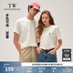 Teenie Weenie Men 小熊男裝夏季新款基礎(chǔ)純色圓領(lǐng)T恤學(xué)院風(fēng)休閑短袖 象牙白 L 175