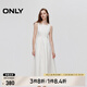 ONLY春夏肌理感收腰顯瘦無袖長裙牛仔連衣裙女|124342013 J2Z 白色牛仔提花印花 S (160) 80A
