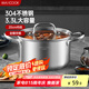 美廚（maxcook）湯鍋 304不銹鋼湯鍋湯煲20cm 加厚復(fù)合底 電磁爐通用MCT8206