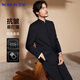 羅蒙中山裝中青年西服套裝男士立領(lǐng)新中式修身中國風(fēng)潮流新郎結婚禮服