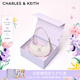 CHARLES&KEITH三角扣新月包腋下包單肩包包女包女友生日七夕禮物CK2-50271205 粉白色Chalk S